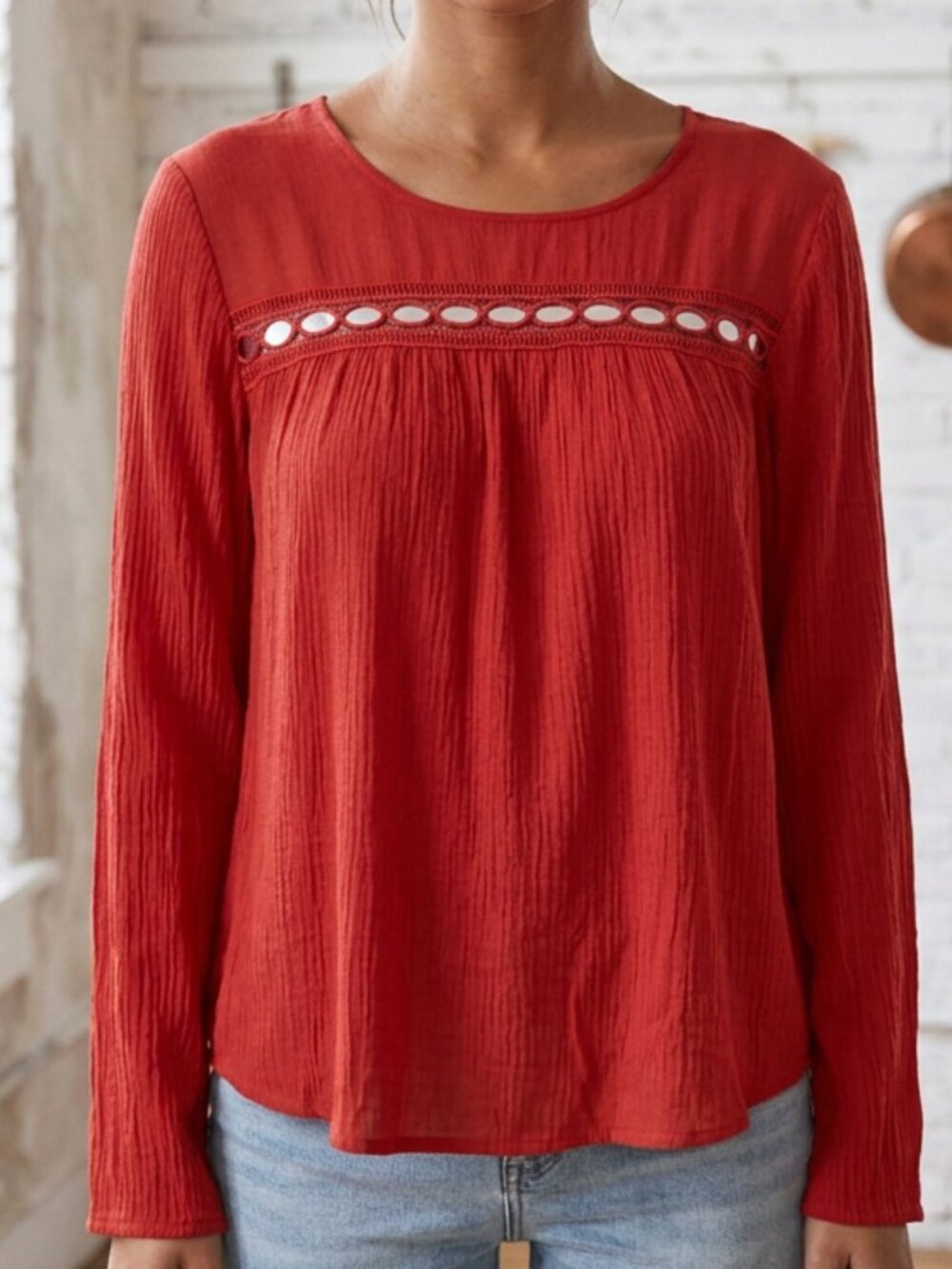 Japna Boho High/Low Long Sleeve Tunic
